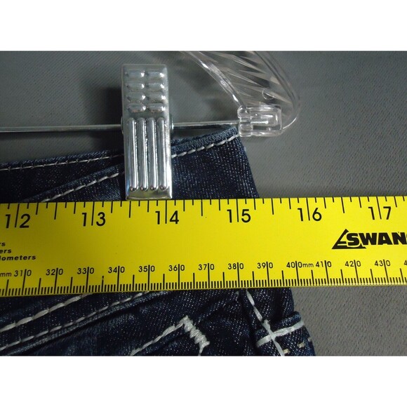 Vigoss The Dublin Capris Juniors 5x21" Low Rise Med Wash Stretch Heavy Stitching - Picture 7 of 10